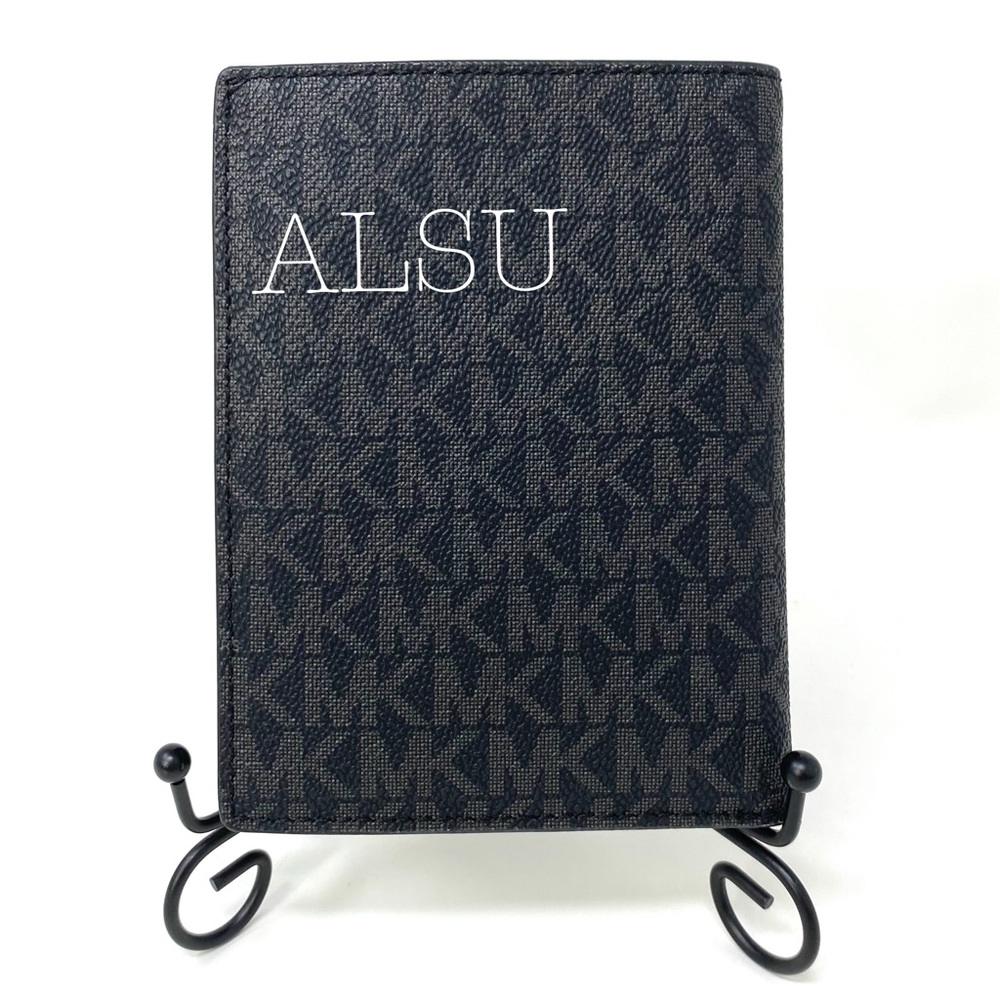 Michael Kors MD Passport Case Leather Black Logo - Picture 3 of 6
